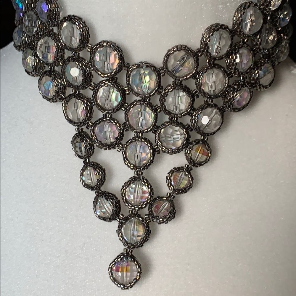 Beaded crystal necklace